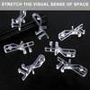 12PCS Transparent Valance Clips – 1.87-Inch Plastic Blind Clips for