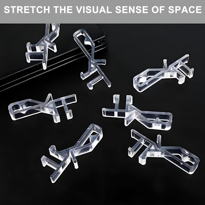 12PCS Transparent Valance Clips – 1.87-Inch Plastic Blind Clips for