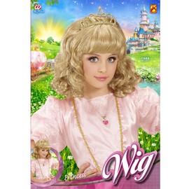 "BLONDE PRINCESS WIG WITH TIARA" in box -