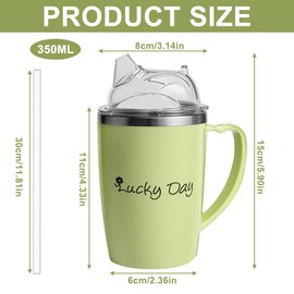 XPJBKC Adult Sippy Cups for The Elderly Non Spill, 3 in 1 Sippy Cup for Adults, 350ml Anti Choke Spill Proof Cups with Lid and 30cm Straw, Beakers for Elderly for Disabled Adults Drinking Aids