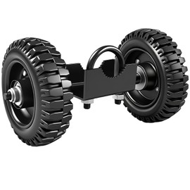 6" Rolling Gate Rubber Wheel Carrier – Heavy-Duty Wheel for Driveway Chain Link Fence, Metal Tube Gates, and Sliding/Rolling Gates