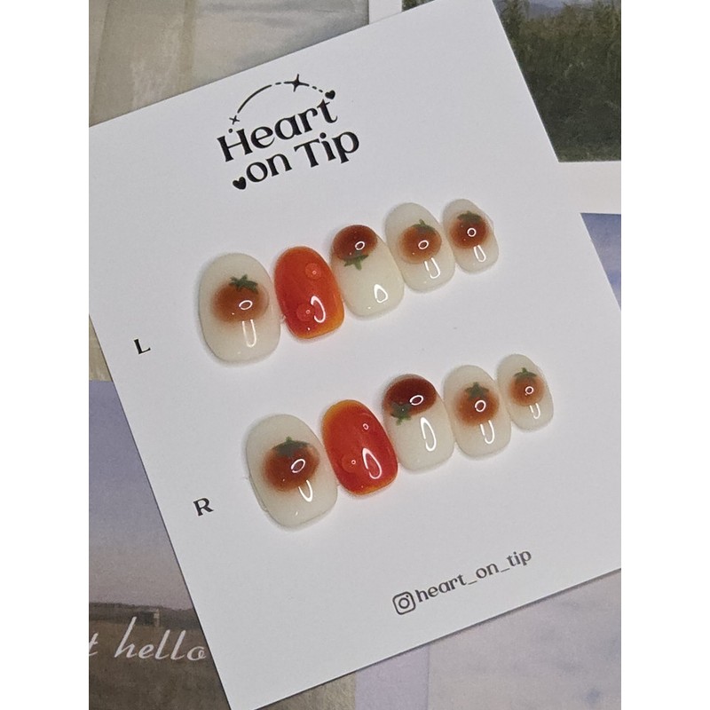 [Lethal dose of cuteness] Tomomato handmade nail tips Ripe tomatoes