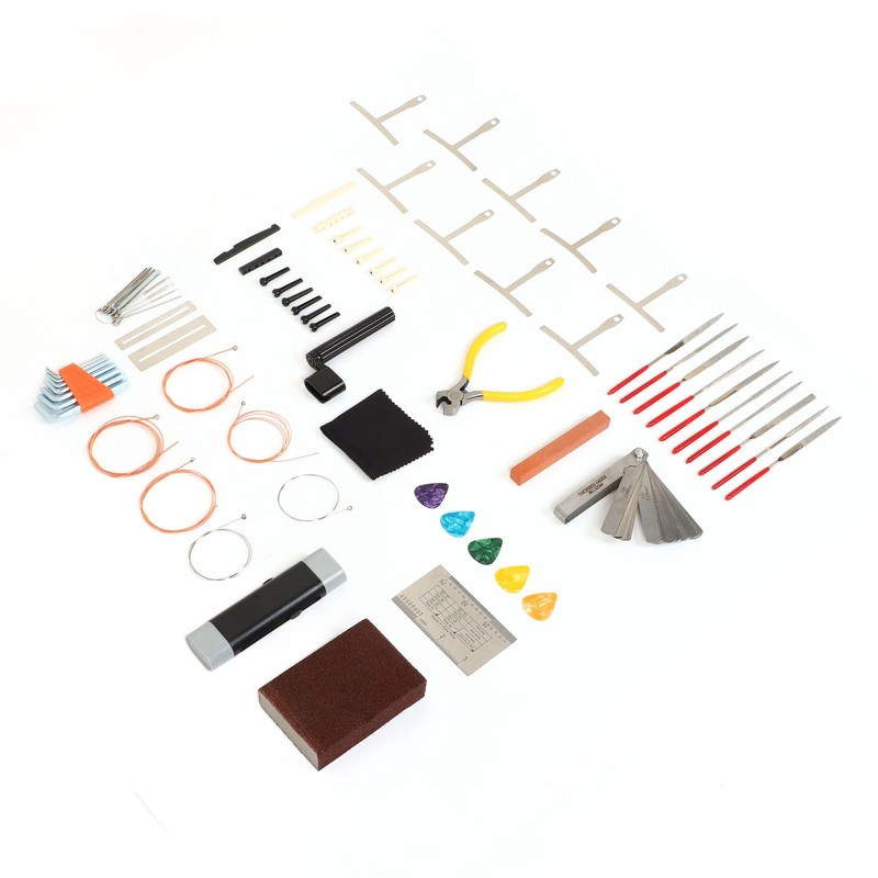 Guitar Tool Kit Bridge Pin Saddle Nut File Radius Ruler