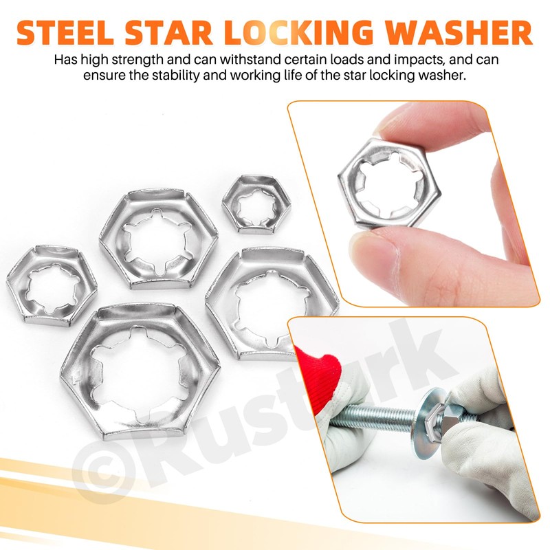 Rustark 105Pcs M6 M8 M10 M12 M14 304 Stainless Steel