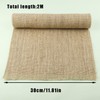 kuou 30cm x2m Hessian Table Runner, Natural Jute Burlap Rustic
