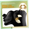 Healeved 1 Pair Chunky Spiral Fan Earrings for Women Lightweight
