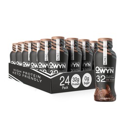 OWYN Only What You Need OWYN Only What You Need Pro Elite Vegan High Protein Keto Shake, 32g Protein, 9 Amino Acids, Omega-3, Prebiotics, Workout and Recovery, 0g Net Carbs, Zero Sugar (Chocolate, 12 Fl Oz (Pack of 24)