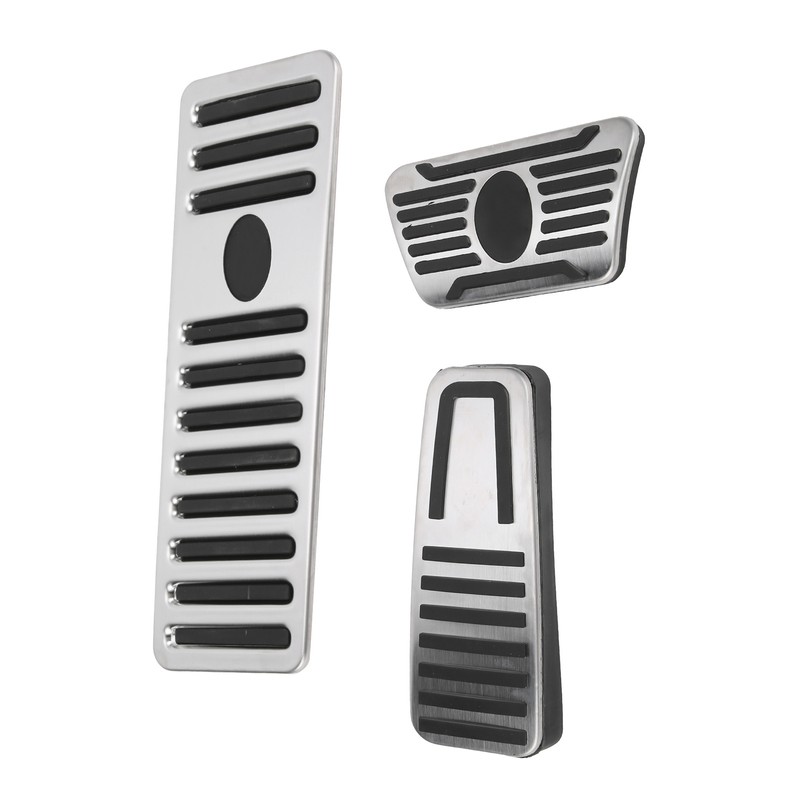 3pcs Accelerator Brake Pedals Foot Rest Plate Waterproof Fireproof Replacement