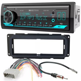 Soundstream VM-20B Bluetooth MP3 AM/FM Car Stereo & Door Speakers for 2002-2005 Dodge RAM 1500/2500