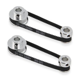 Zeberoxyz 2PCS Set GT2 Synchronous Wheel 20&36 Teeth 8mm Bore Aluminum Timing Pulley with 2PCS Length 200mm Width 6mm Belt (20-36T-8B-6)