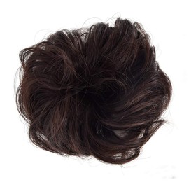 Allnice Beauty Bun Wig, Rubber Type, Hair Arrangement, Scrunchie, Point Wig, Chignon, Hair Ornament, Casual, Volume Up, Kimono, Part Wig, Wig, Hair Extractor, Easy to Wear, Natural Feel, 30 Colors (Dark Brown)