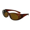 Polarized Fit Over Sunglasses 2865, Size Medium, Brown