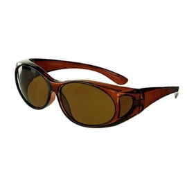 Polarized Fit Over Sunglasses 2865, Size Medium, Brown
