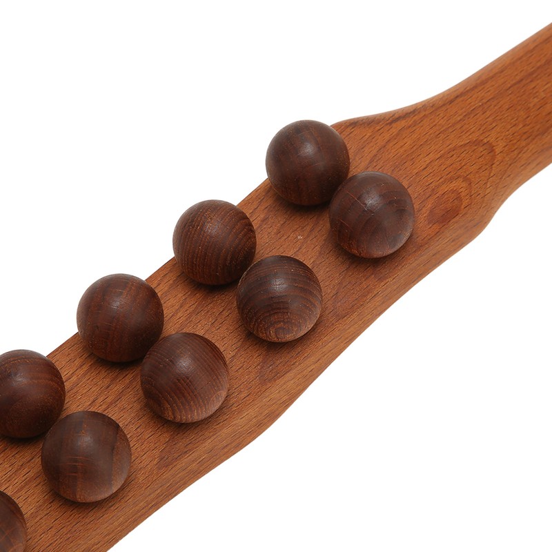 20 Bead Wood Massage Stick Full Body Universal Ergonomic Scraping