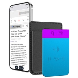 AI Voice Recorder with App Control Advanced AI for Transcription & summarization in 112 Languages for lectures Meetings interviews Study Calls 64GB Memory Magnetic case(Violet)