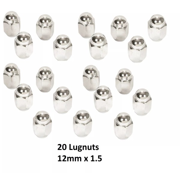 Mr. Gasket Chrome Lug Nut Nuts 12mm x 1.5 Conical