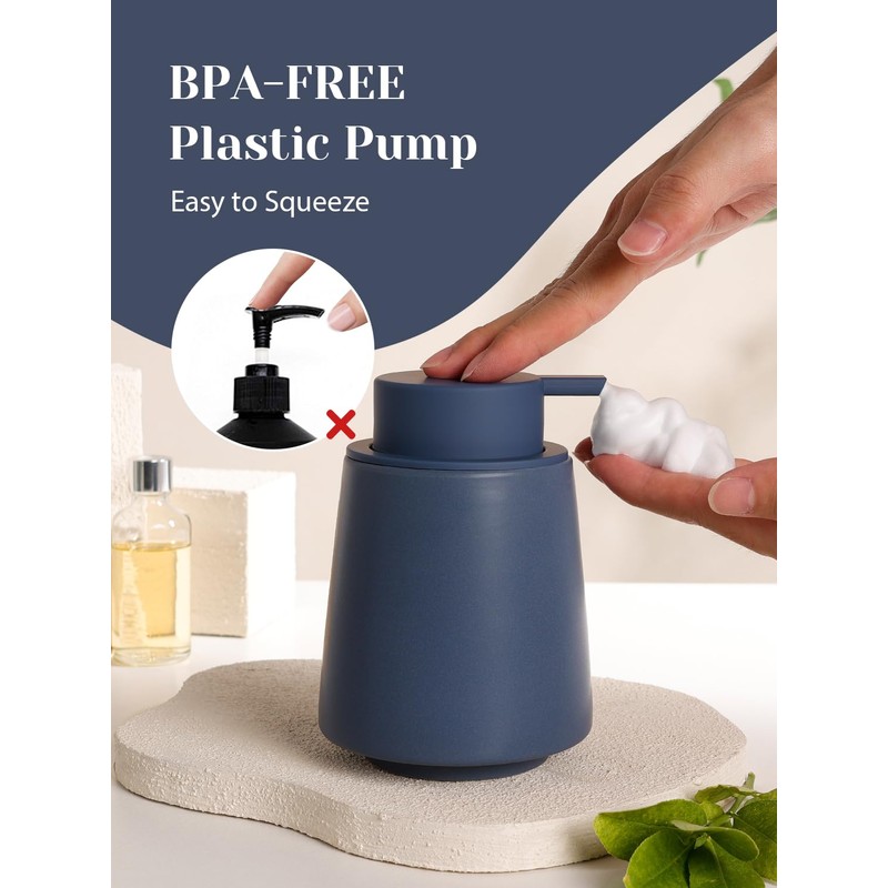 INGOFIN Ceramic Foaming Soap Dispenser -14 oz Foam Hand Soap