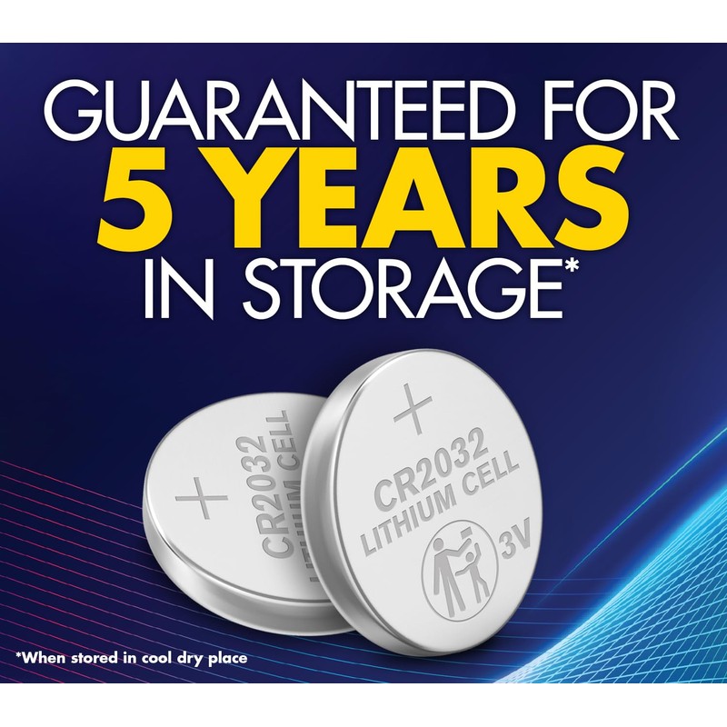 Powermax 6-Count CR2032 Batteries, Lithium 3V Coin Cell Button Battery