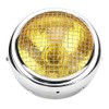 7in 55W Motorcycle Grill Headlight Vintage Style High/Low Beam Halogen