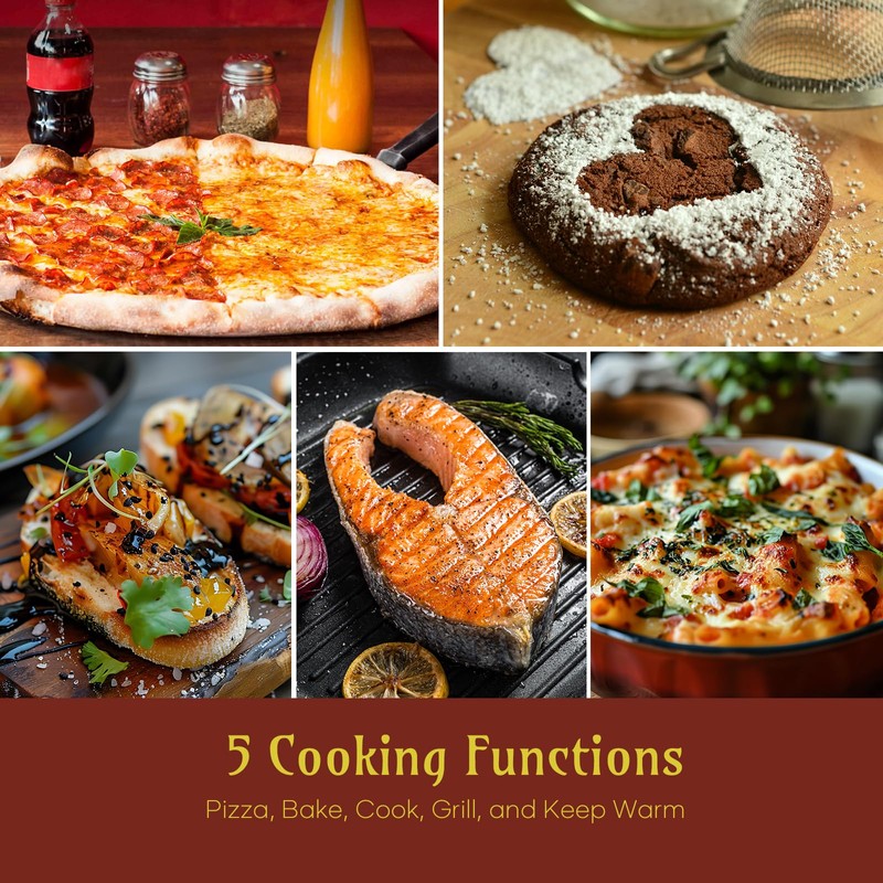 Electric Pizza Oven – 6 Programs, Max 840°F, Suitable for