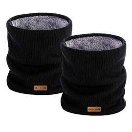 DARCHEN Neck Warmer, Neck Gaiter For Men Women, Winter Face Scarf Fleece Covering Mask, Thick Windproof Scarves Ski Winter Outdoor Activities [1 or 2 Pack]