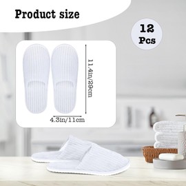 ZSDRTYU Disposable Slippers, 12 Pairs Guest Slippers House For Guests Hotel, Spa Slippers For Hotel Home Wedding Travel Party