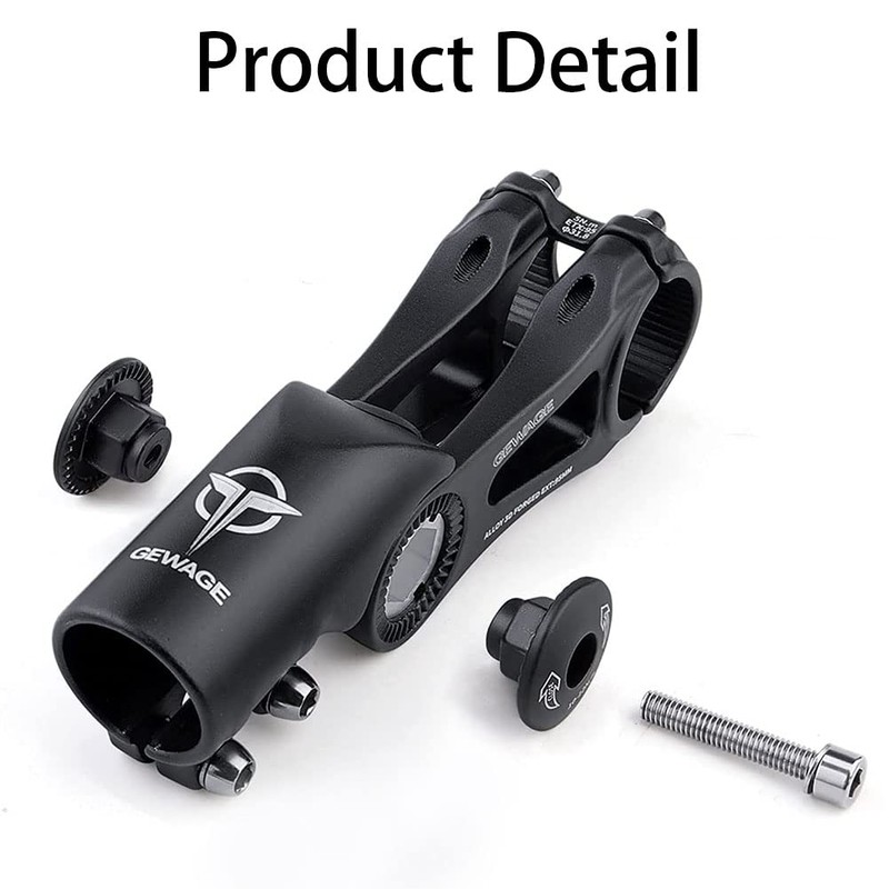 GEWAGE Handlebar Stem -130 Degree Handlebar Stem MTB 75mm 95mm