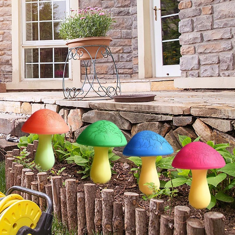 Garden Lights Outdoor Solar LED Garden Lights Decor Mushroom Lights