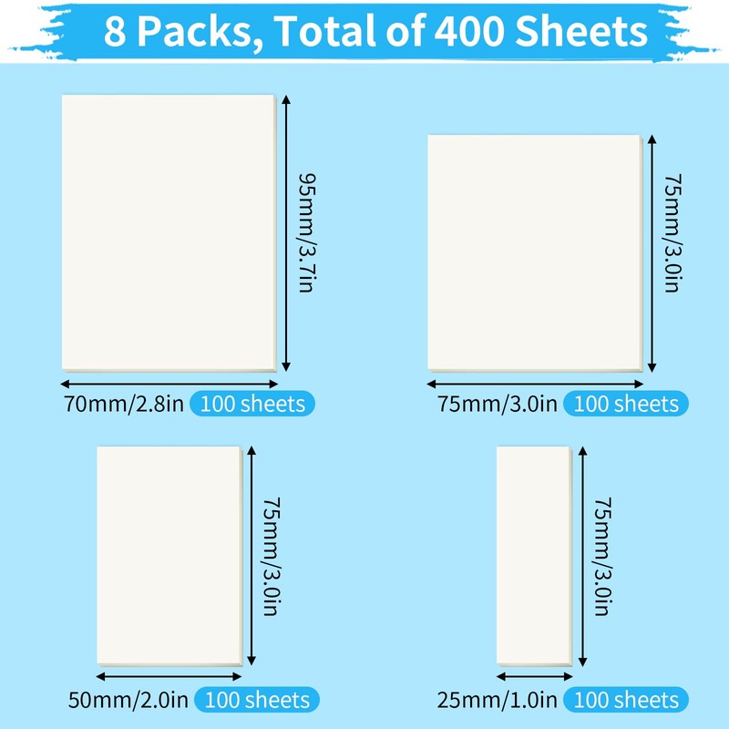 Transparent Sticky Notes, Waterproof, Clear Sticky Notes, Rewritable, for School