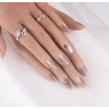 10 Pcs Handmade Nail Tips Elegant Pink Cents Bride Nail