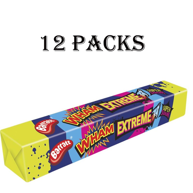 Baratt Wham Extreme Stick Pack 36g - Raspberry Flavour Chews