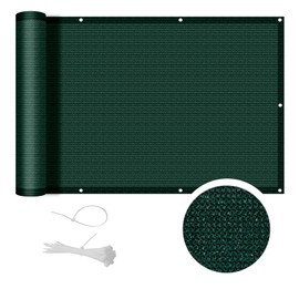 Cool Area balcony privacy screen,anti-peeping,windproof,anti-ultraviolet,HDPE balcony cover,90x400cm,Dark green