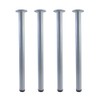 QLLY 28 inch Adjustable Metal Desk Legs, Office Table Furniture