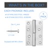 6 Pack Lift Off Door Hinges 4", Heavy Duty Stainless