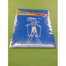 My Family Elderly Girl Skiing Car Stickers (og10)