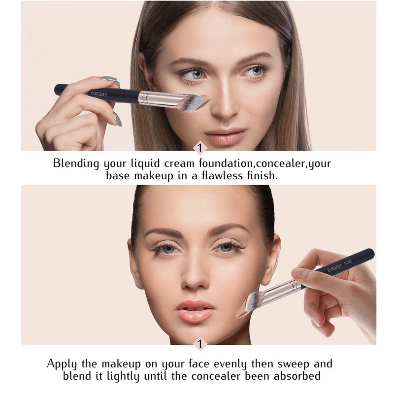 ENERGY Concealer Brush,Angled Eye Makeup Small Foundation Blending Brush for
