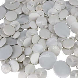 Weddecor Plastic Buttons, Dome White, 100g