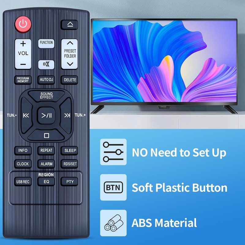 COV30748165 COV34618202 Replacement Remote Control Commander Compatible with LG CM4360