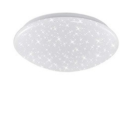 BRILONER Leuchten LED Ceiling Light with Star Decoration, IP44, 12 Watt, 1,200 Lumen, 4,000 Kelvin, White, Diameter 28 cm