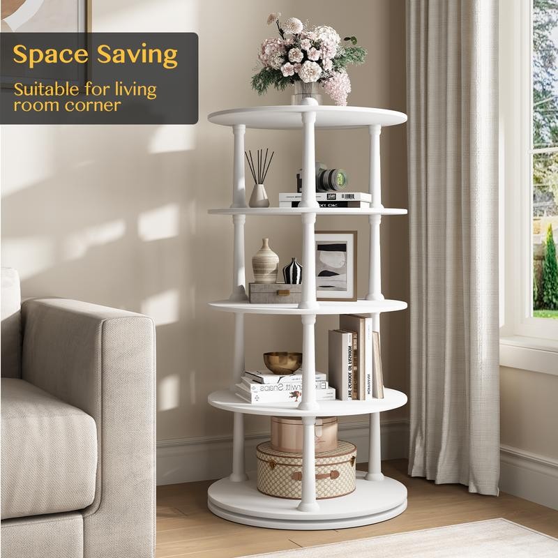SULIVES 360° Rotating Space-Saving Shelf – Easy Install & Clean,