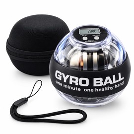 Gyro Ball Hand Exerciser & Power Ball Hand Exerciser Adjustable Resistance to Strengthen Fingers, Wrists, and Arms - Includes a Digital Counter for Stronger Wrist Bones and Muscle