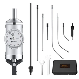 Neoteck Coaxial Centering Indicator 0-0.15''/0.0005'' Dial Indicator Set with Storage Case Accurate Co-Ax Indicator for Milling Machine Center Test Dial-Silver