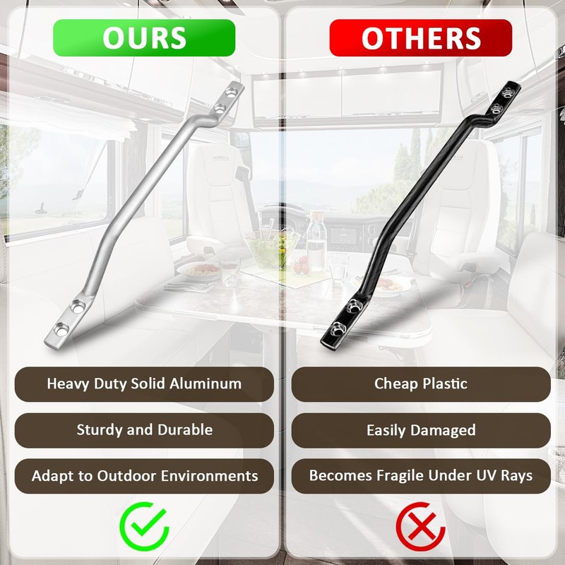 SAQXK Aluminum RV Grab Door Handle, Trailer Ramp Gate Door