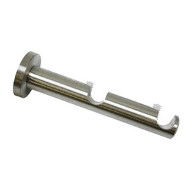 Gardinia Double Support 2 Track Open for Diameter 12 mm Stainless Steel 6/5 cm, stainlesssteel