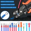 smseace Orange Wire Crimping tool Wire crimper,stripper and cutterfor insulated/Bare/Heat