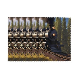 Add a Touch of Elegance to Your Dining Table with MJHKXLJ Steam Train Prints Placemats Set of 6 12x18in
