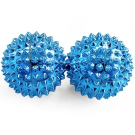 2 x DBT Skills Hedgehog Ball, Magnetic High Stress Acupressure Ball, for Stress Relief or Massage, Against Tension and for More Mobility and Concentration (Deep Blue)