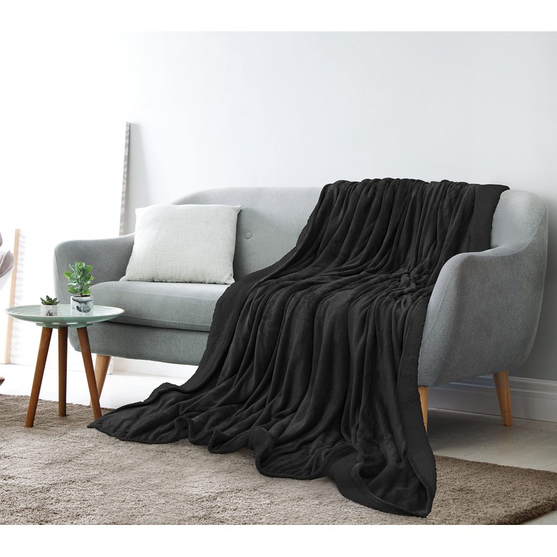 Utopia Bedding Sherpa Blanket King Size [Back, 90x102 Inches] -