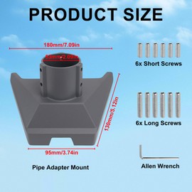 UVVRUR Starlink Gen 3 Pipe Adapter Starlink Pole Mount Gen 3 Starlink V3 Mast Mount Robust Aluminium Gen 3 Starlink Tube Adapter for Starlink Standard Gen3/V4/V3 Kickstand Dishy