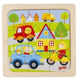 Goki 9 Piece City Insert Puzzle